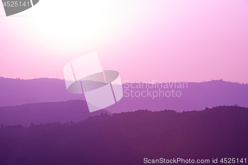 Image of ultra violet purple summer landscape