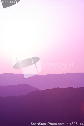 Image of ultra violet purple summer landscape