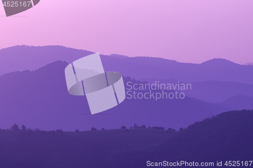 Image of ultra violet purple summer landscape