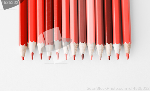 Image of close up of crayons or color pencils