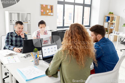 Image of creative team working on user interface at office