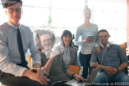 Image of Portrait of a business team At A Meeting