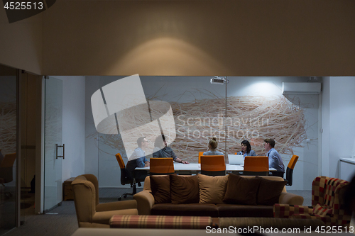 Image of Business Team At A Meeting at modern office building