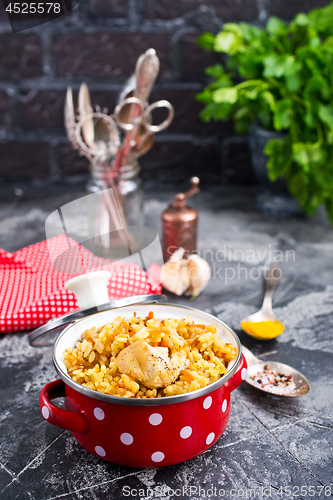 Image of fried chicken with rice