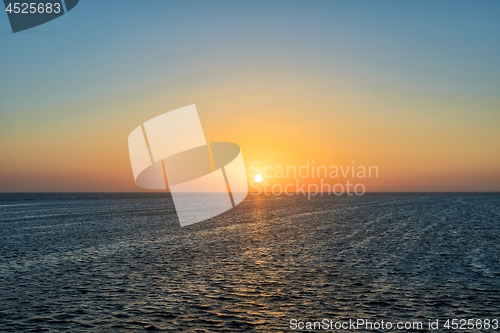 Image of Beautiful sunset over the horizon