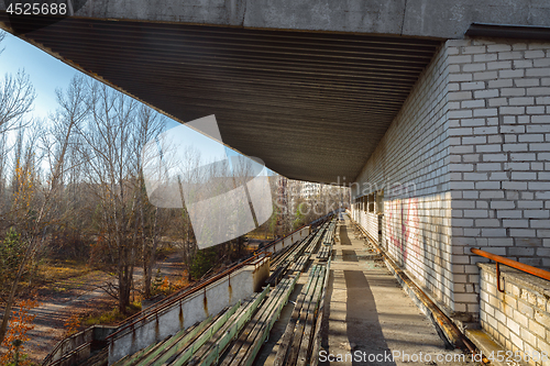 Image of Part of the Abandoned stadium in Pripyat, Chernobyl Exclusion Zone 2019