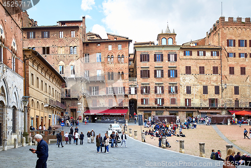 Image of View of Piazza del Campo square in Siena