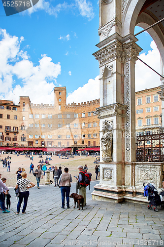 Image of View of Piazza del Campo square in Siena