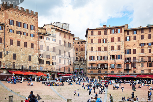 Image of View of Piazza del Campo square in Siena