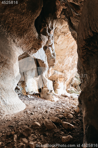 Image of Cave formations and dry riverbed