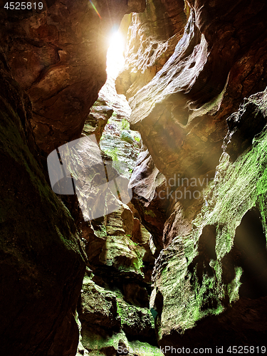 Image of Light streaming into a canyon at Newnes
