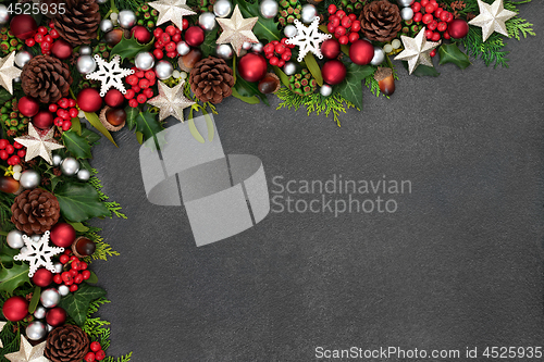 Image of Festive Christmas Background Border 