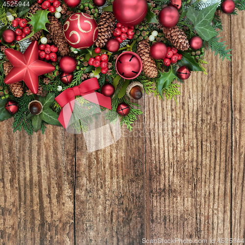 Image of Christmas Festive Background Border