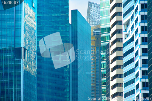 Image of Skyscrapers in Singapore, background