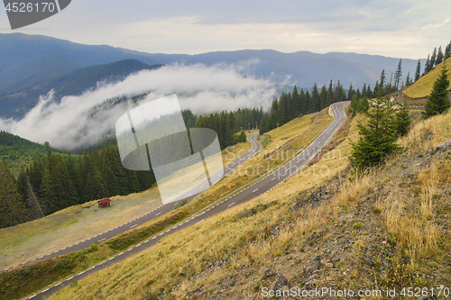 Image of Summer mountain road landscape