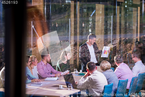 Image of young business team on meeting at office