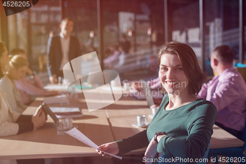 Image of Portrait of young successful Businesswoman