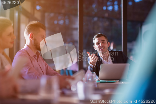 Image of young business team on meeting at office