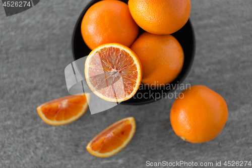 Image of close up of fresh juicy blood oranges