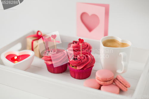 Image of close up of red sweets for valentines day