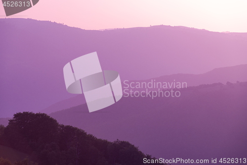 Image of ultra violet purple summer landscape