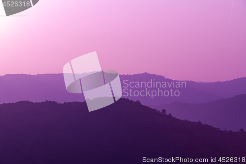 Image of ultra violet purple summer landscape