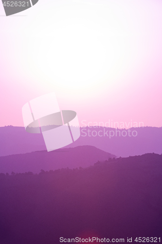 Image of ultra violet purple summer landscape