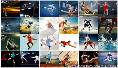 Image of Creative collage made with different kinds of sport