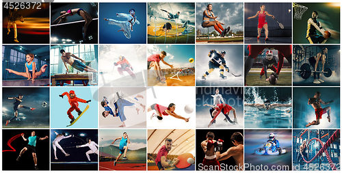 Image of Creative collage made with different kinds of sport