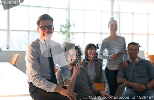 Image of Portrait of a business team At A Meeting