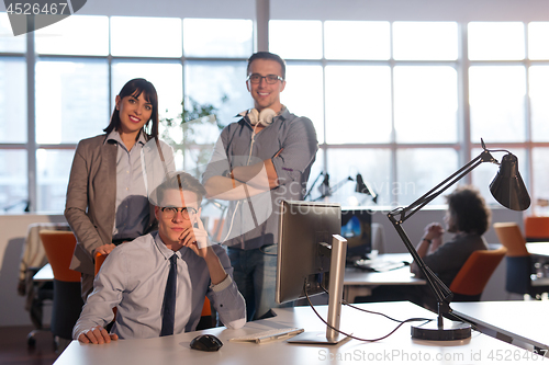 Image of Portrait of a business team At A Meeting