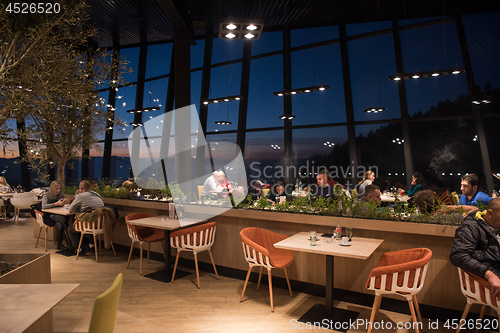 Image of lovely evening at a luxury restaurant