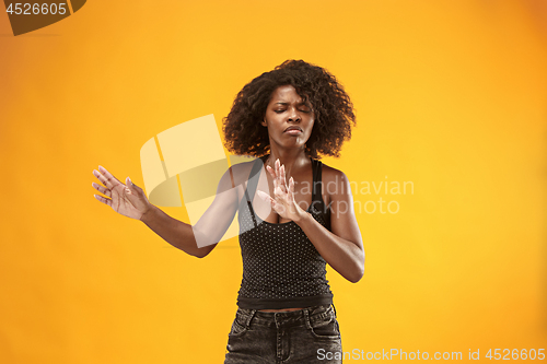 Image of Let me think. Doubtful pensive woman with thoughtful expression making choice against pink background