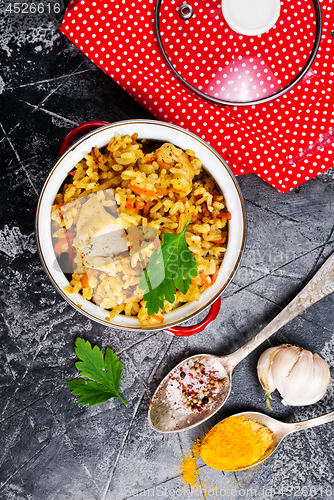 Image of fried chicken with rice