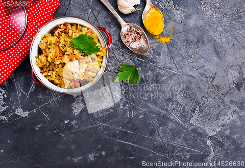 Image of fried chicken with rice