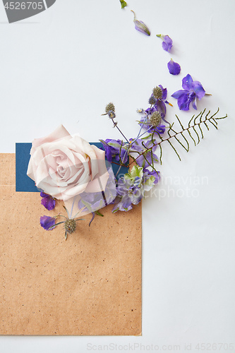 Image of Flowers with envelope