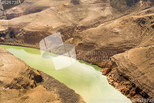 Image of view of grand canyon cliffs and colorado river