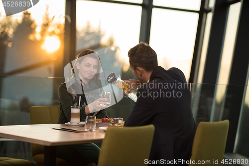 Image of Couple on a romantic dinner at the restaurant