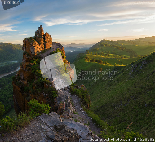 Image of Beauty dawn in the mountains