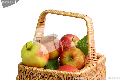 Image of Basket with fresh apples
