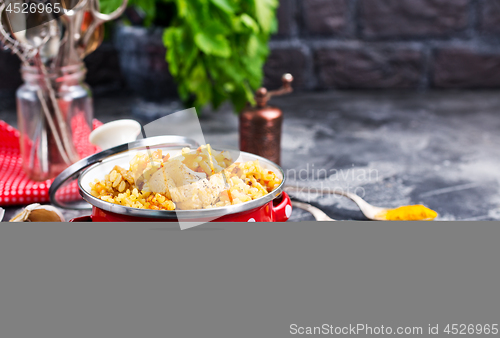 Image of fried chicken with rice