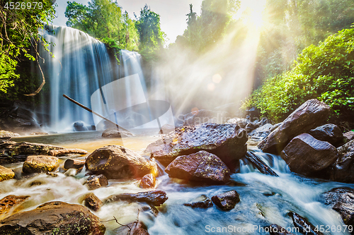 Image of Tropical waterfall