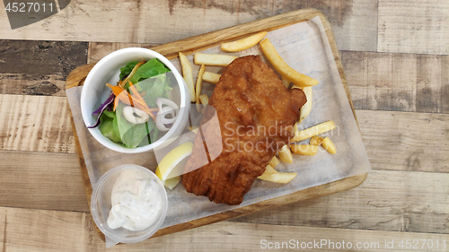 Image of Delicious plate of fish and chips