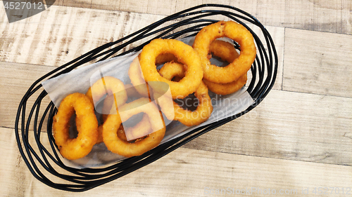 Image of Deep fried battered onion rings