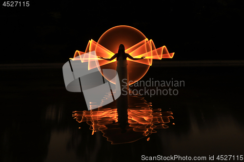 Image of Light Painting With Color and Tube Lighting