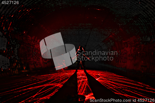 Image of Light Painting With Color and Tube Lighting