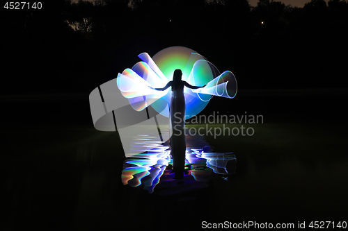 Image of Light Painting With Color and Tube Lighting