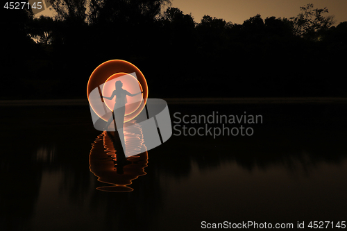 Image of Light Painting With Color and Tube Lighting