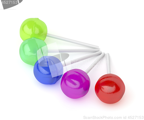 Image of Group of lollipops with different colors