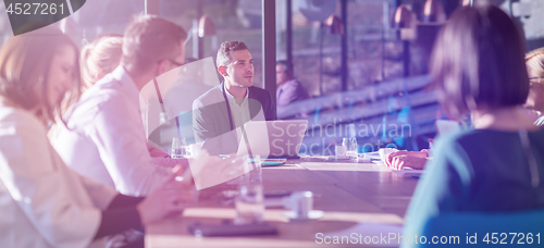 Image of young business team on meeting at office